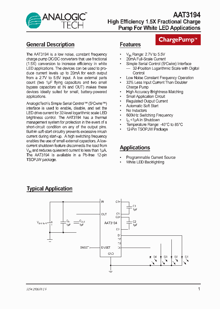 AAT3194ITP-20-T1_1205117.PDF Datasheet