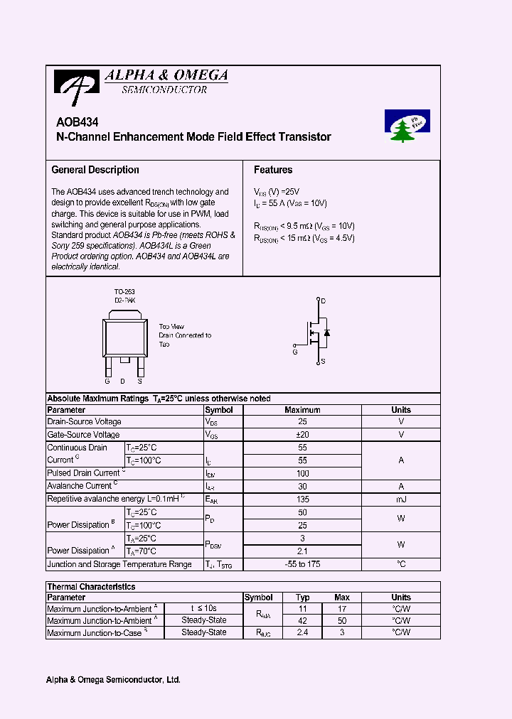 AOB434L_1210250.PDF Datasheet