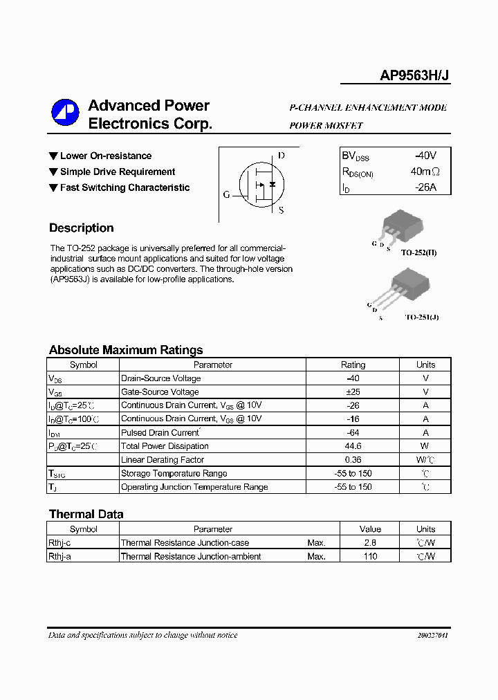 AP9563J_1210610.PDF Datasheet