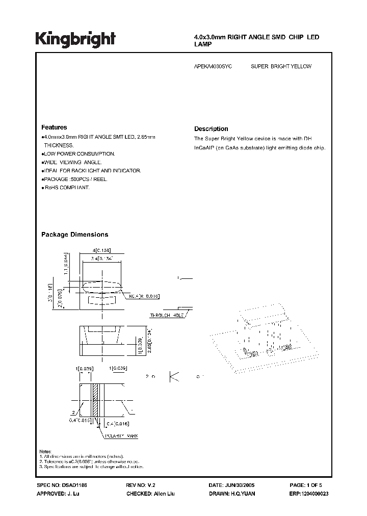 APEKA4030SYC_1210844.PDF Datasheet