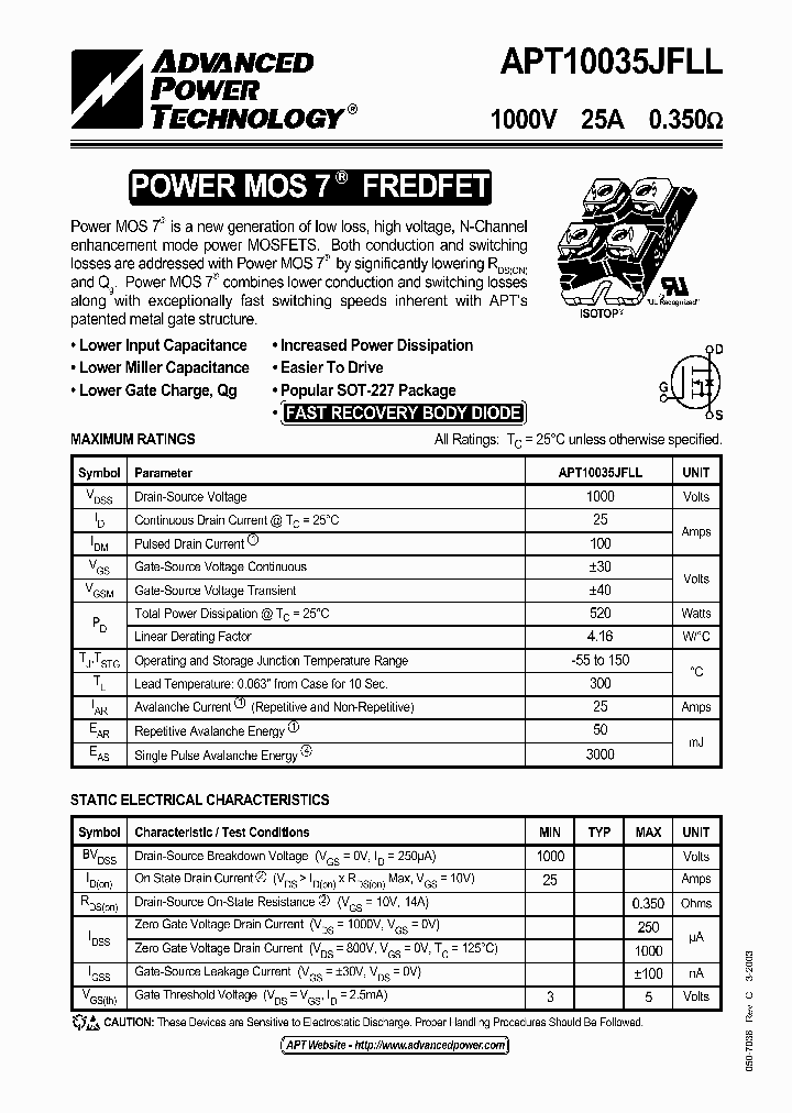 APT10035JFLL03_1211241.PDF Datasheet