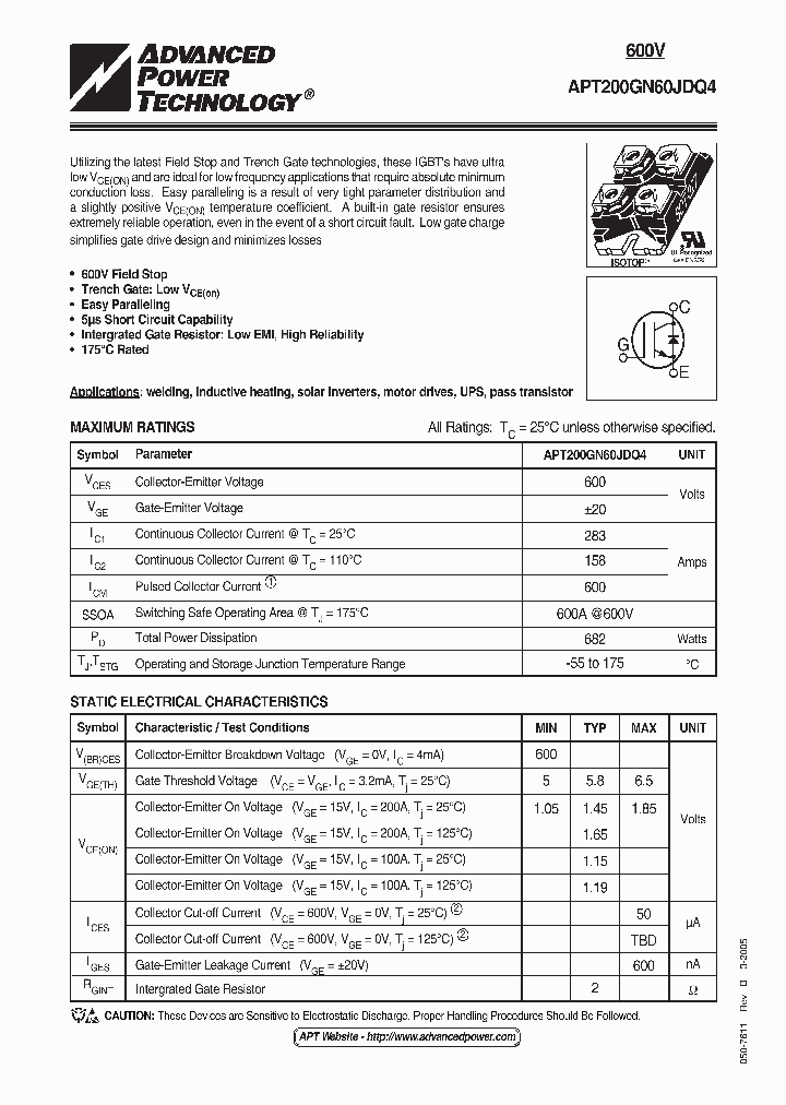 APT200GN60JDQ4_1211420.PDF Datasheet