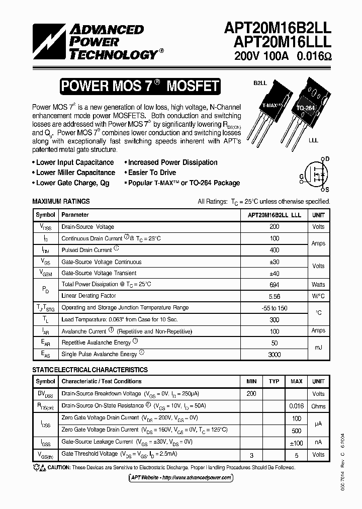 APT20M16LLL_1211452.PDF Datasheet