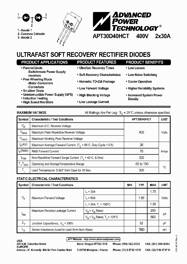 APT30D40HCT_1211551.PDF Datasheet