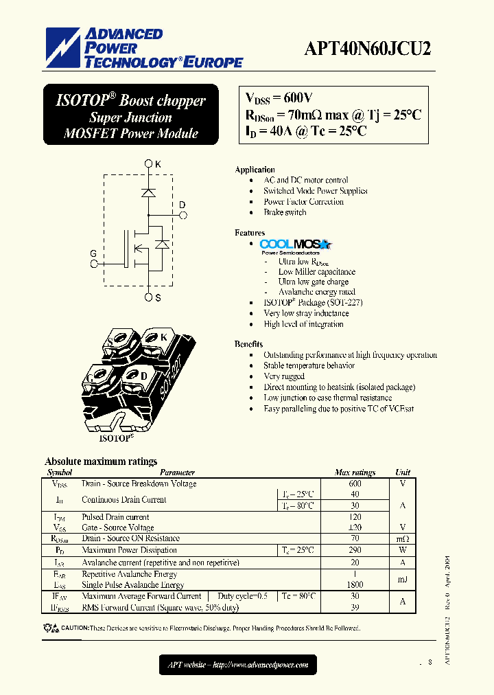 APT40N60JCU2_1169092.PDF Datasheet