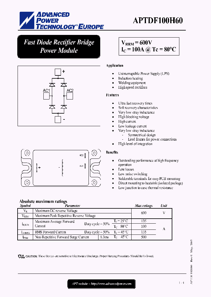 APTDF100H60_1212097.PDF Datasheet