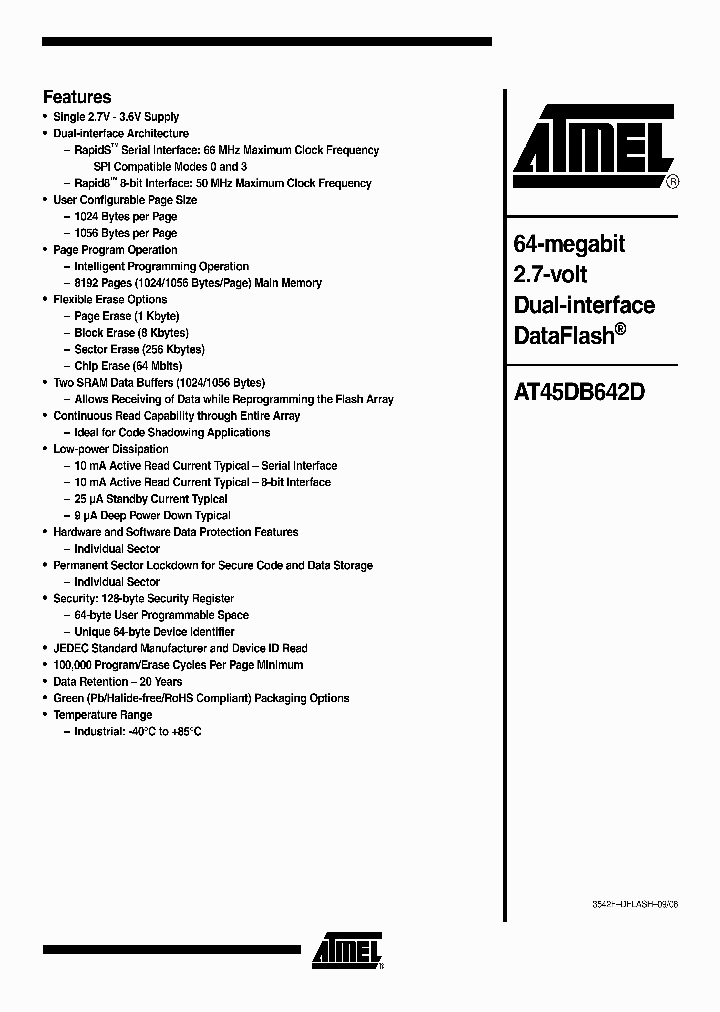 AT45DB642D06_1119509.PDF Datasheet