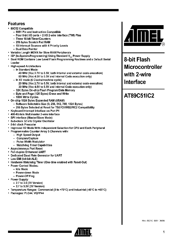 AT89C51IC2-SLSIL_1097275.PDF Datasheet