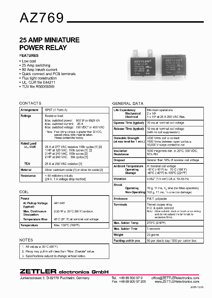 AZ769-1A-12D_1090401.PDF Datasheet