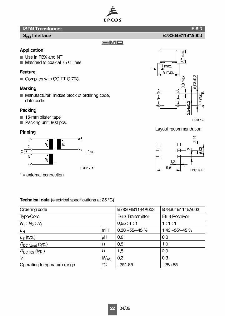 B78304B114_1113419.PDF Datasheet