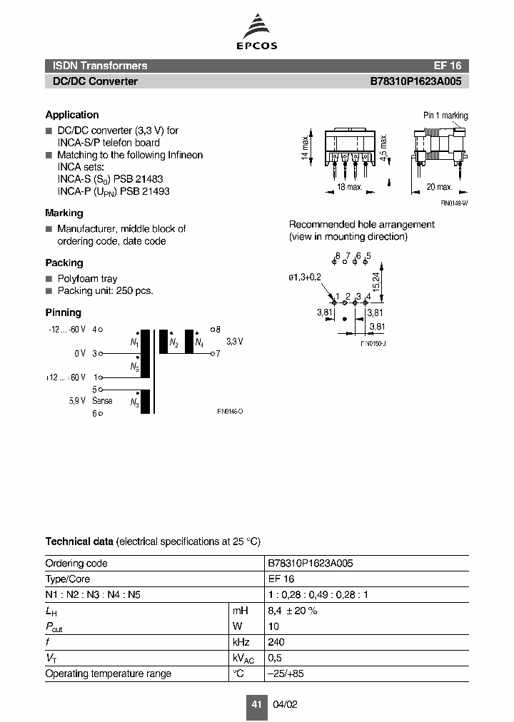 B78310P1623A005_1216333.PDF Datasheet