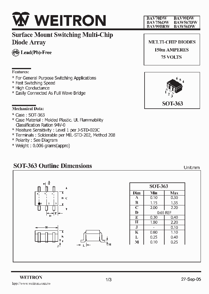 BAW56DW_1217605.PDF Datasheet