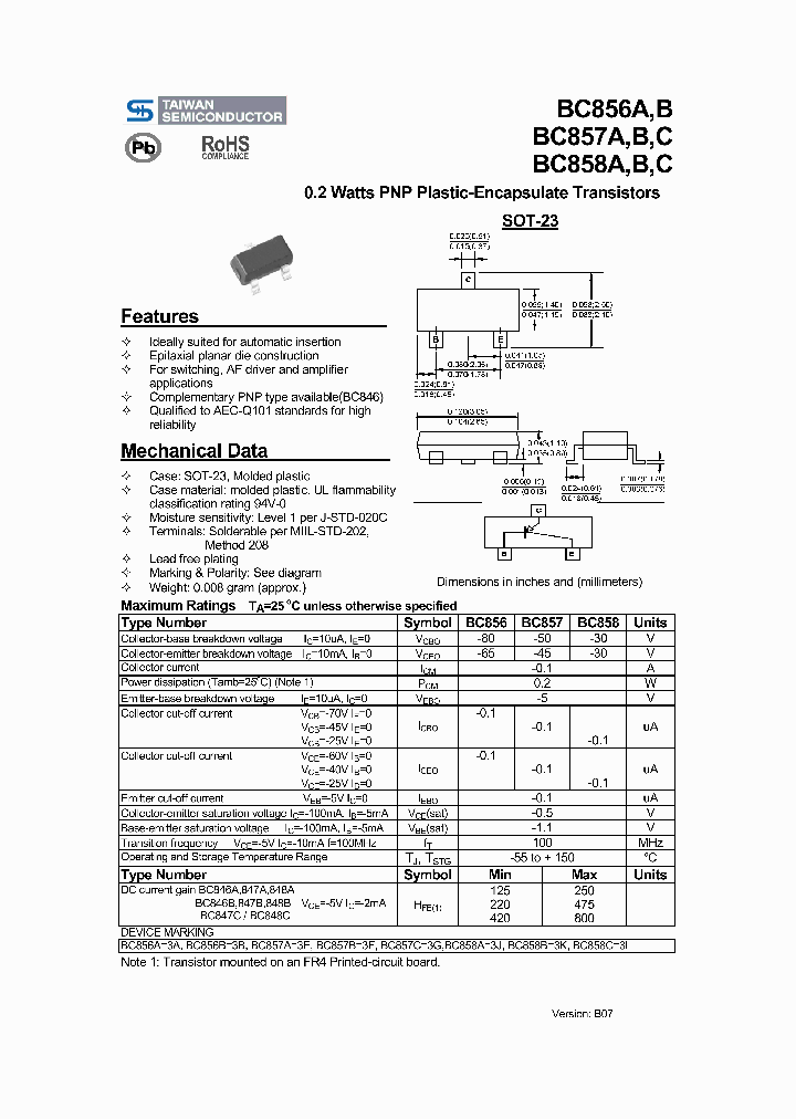 BC857A_1089810.PDF Datasheet