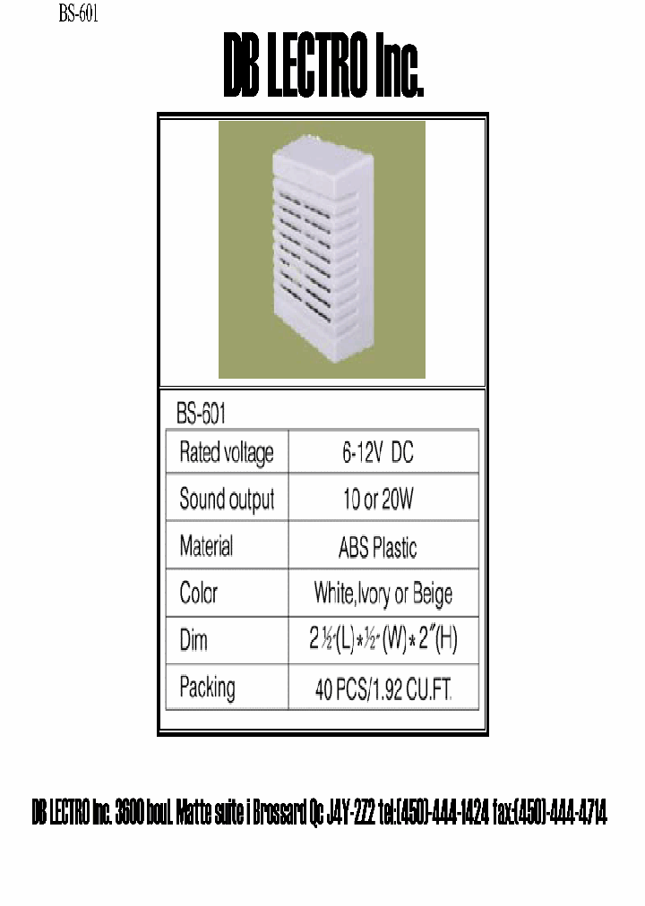 BS-601_1220469.PDF Datasheet