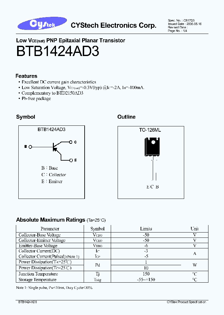 BTB1424AD3_1221166.PDF Datasheet