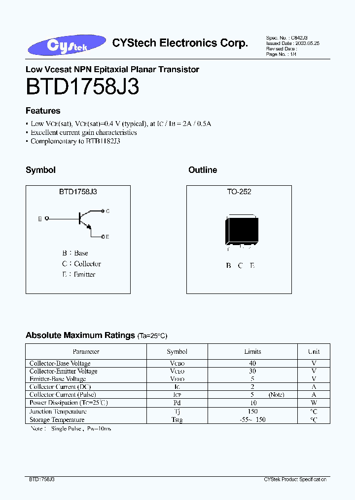 BTD1758J3_1221213.PDF Datasheet