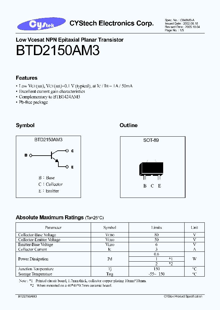 BTD2150AM3_1221250.PDF Datasheet