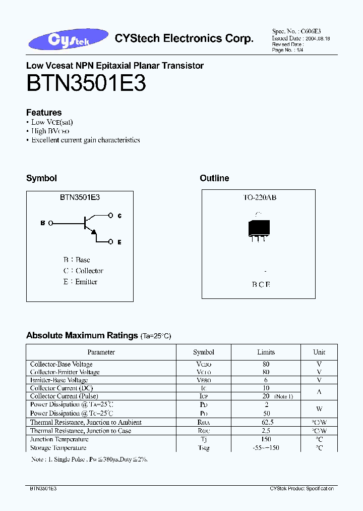 BTN3501E3_1221322.PDF Datasheet