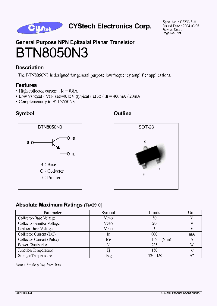 BTN8050N3_1221335.PDF Datasheet