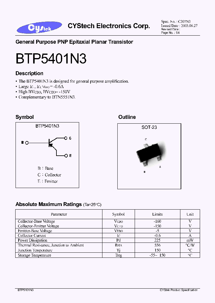 BTP5401N3_1221363.PDF Datasheet