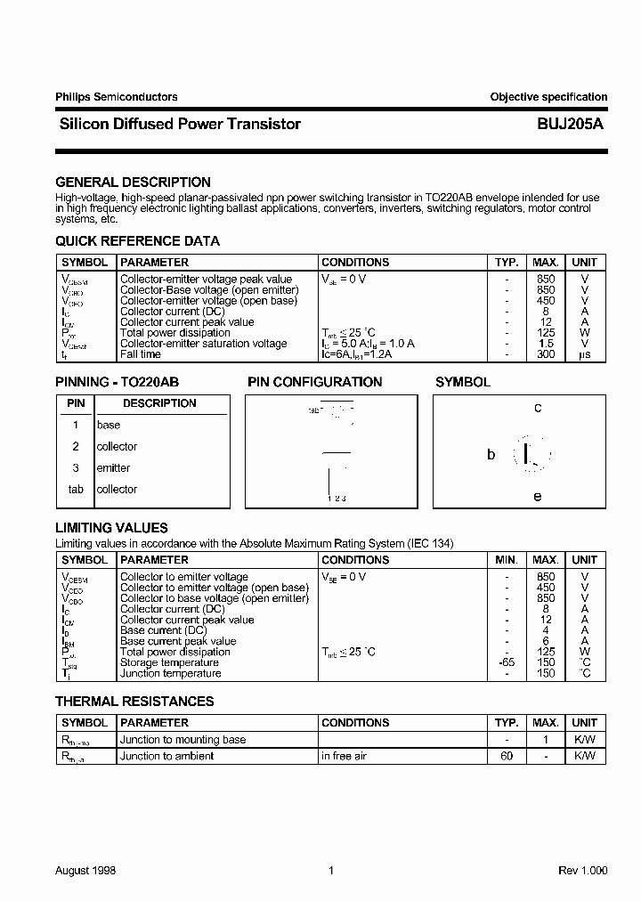 BUJ205A_1221818.PDF Datasheet