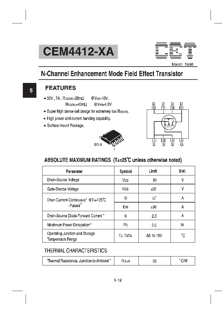 CEM4412_1156254.PDF Datasheet