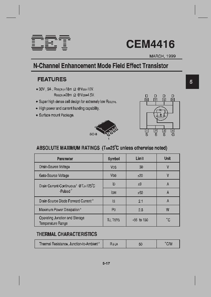 CEM4416_1156256.PDF Datasheet