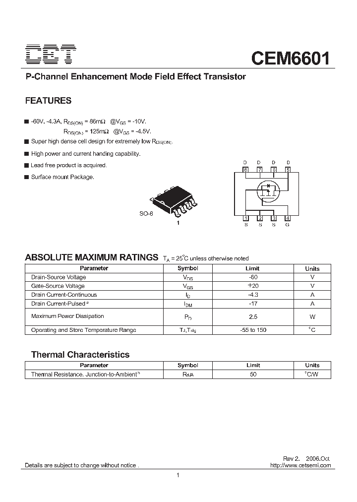 CEM6601_959684.PDF Datasheet