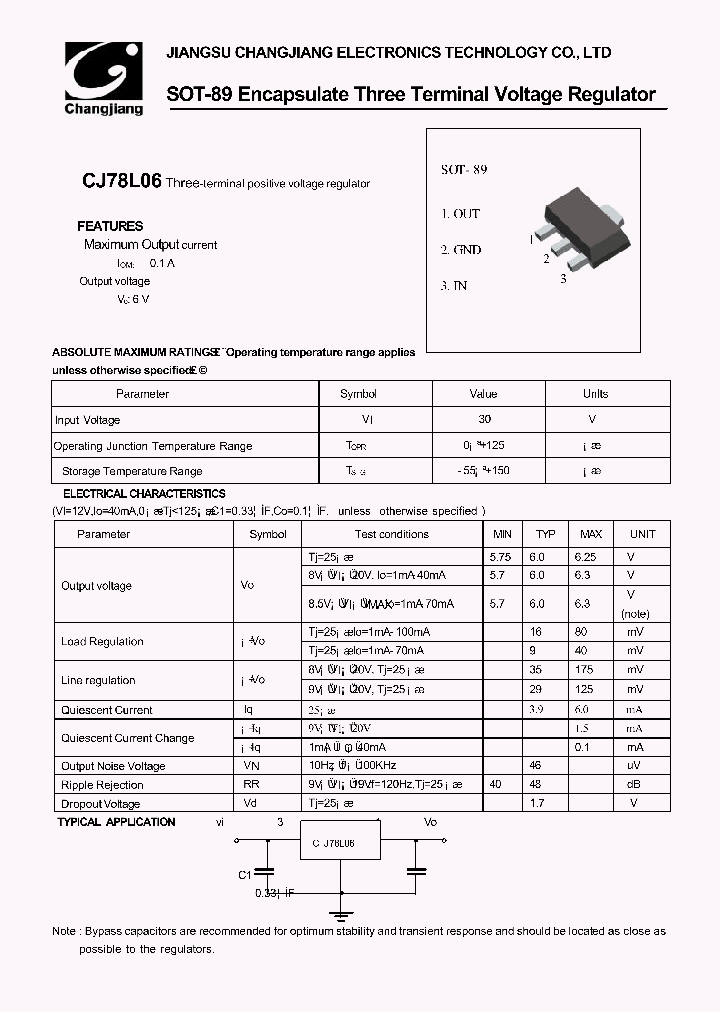 CJ78L06-SOT-89_1226265.PDF Datasheet