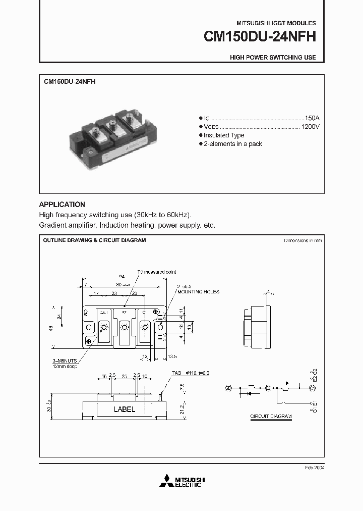 CM150DU-24NFH_1226773.PDF Datasheet