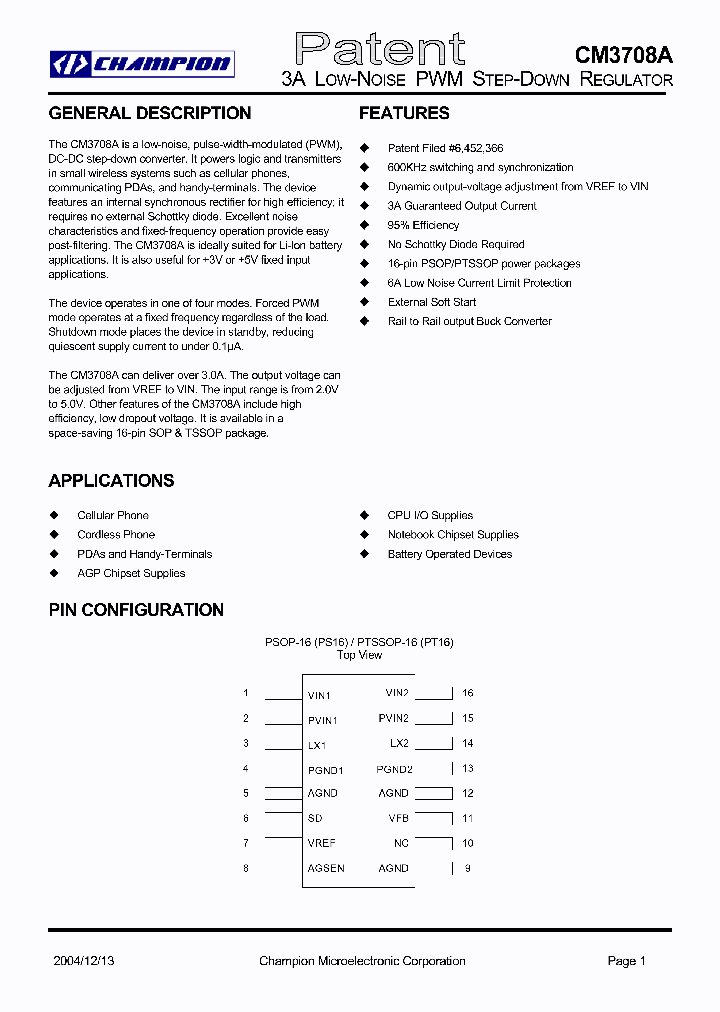 CM3708JGIT_1226927.PDF Datasheet