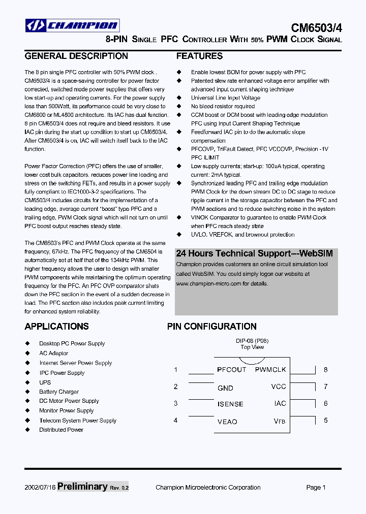 CM6503_1101400.PDF Datasheet