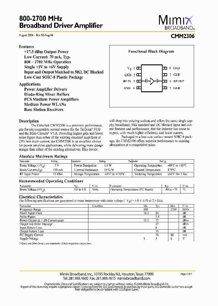 CMM2306_1037700.PDF Datasheet