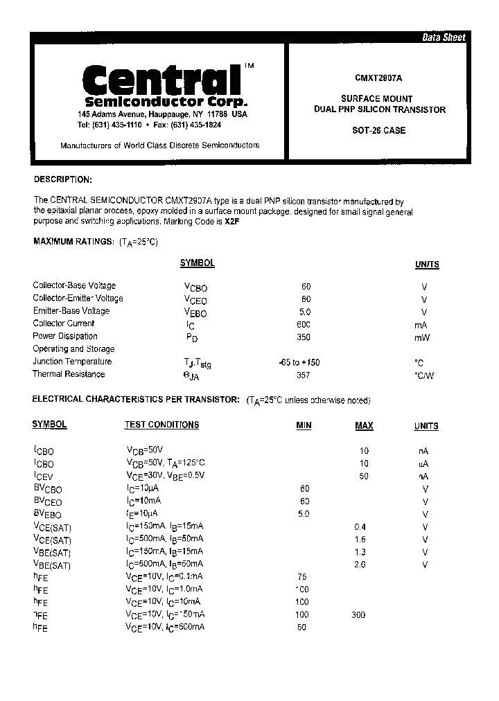 CMXT2907A_1227630.PDF Datasheet