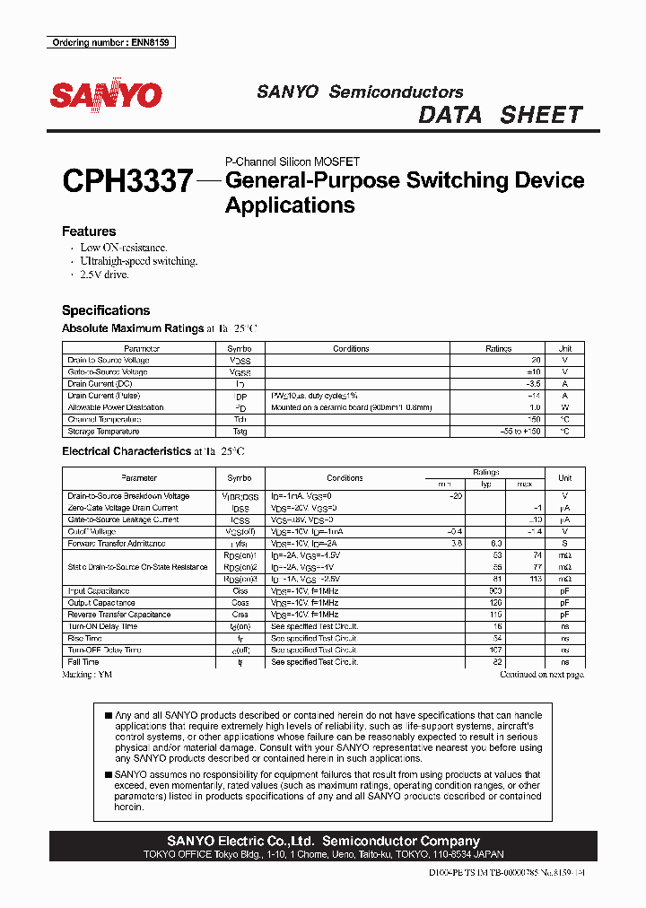 CPH3337_1228030.PDF Datasheet