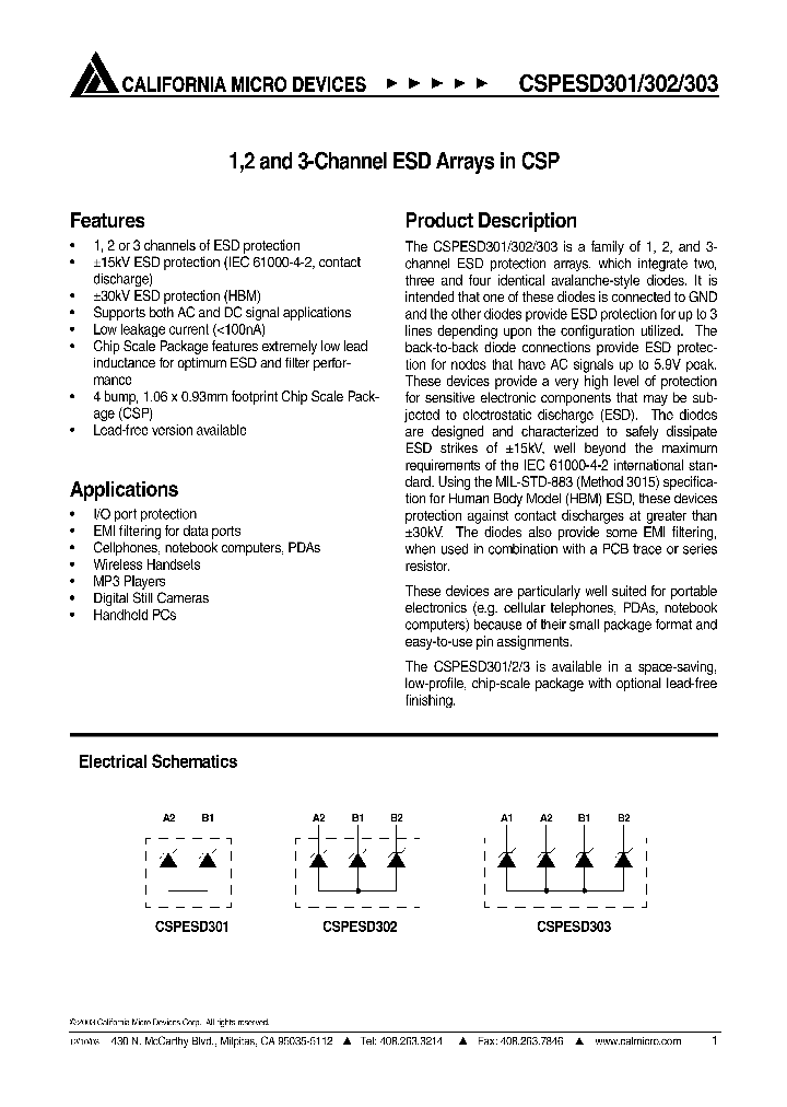 CSPESD303G_1229136.PDF Datasheet