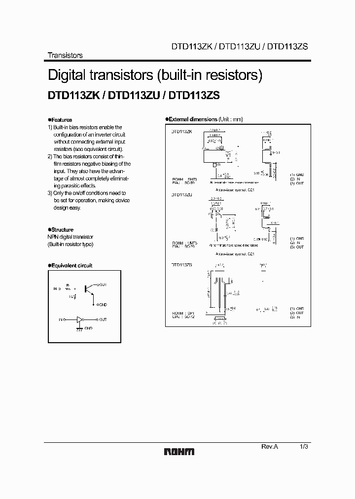 DTD113ZU_1235222.PDF Datasheet