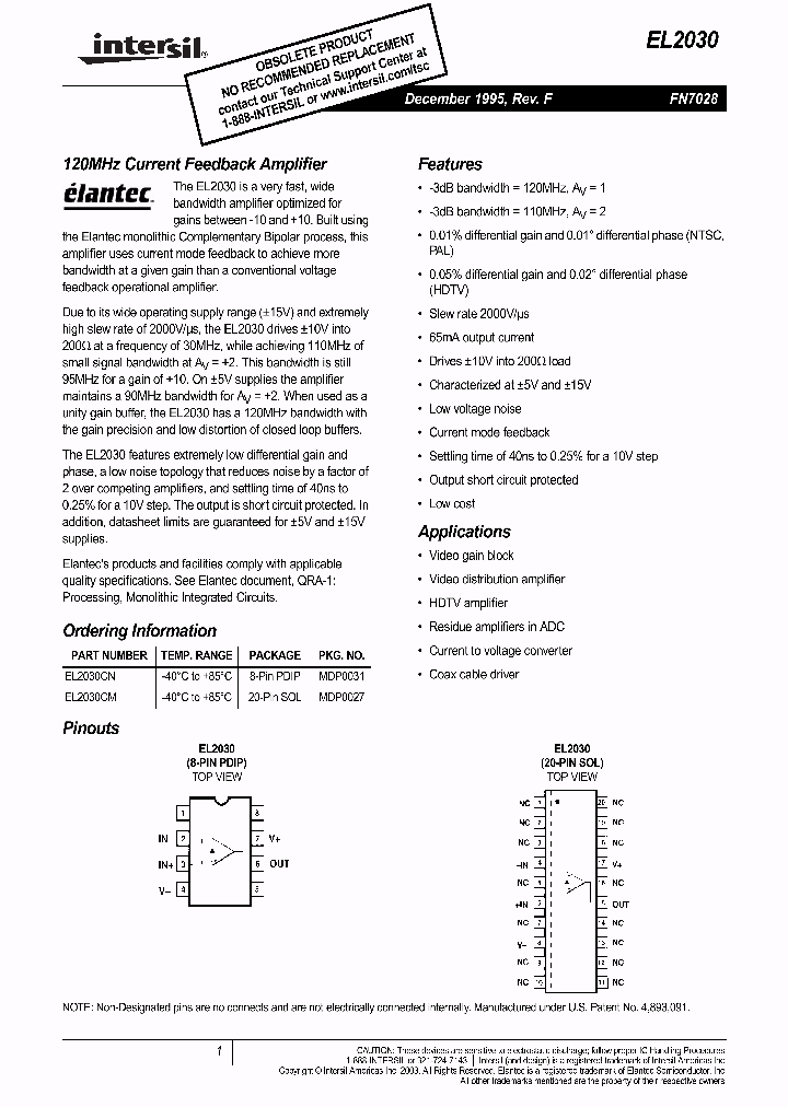 EL2030_1116228.PDF Datasheet