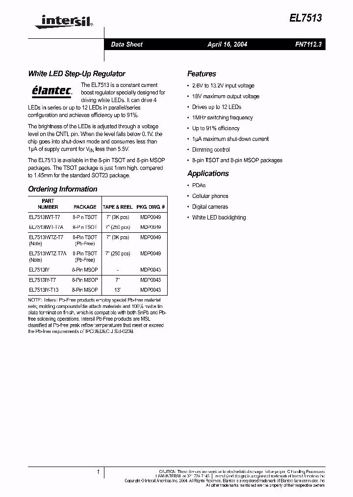 EL7513IWTZ-T7A_937024.PDF Datasheet