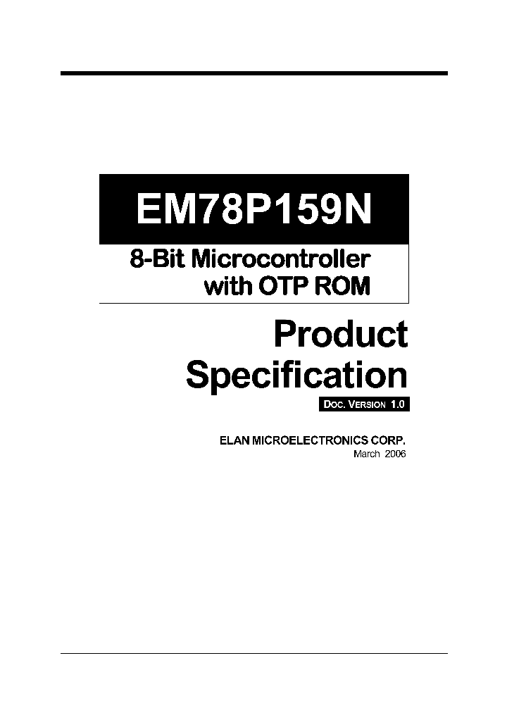EM78159NAS_1029928.PDF Datasheet