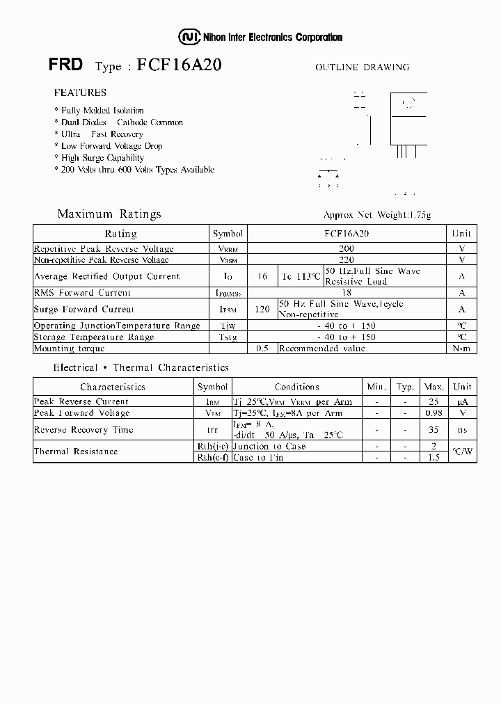 FCF16A20_1239062.PDF Datasheet