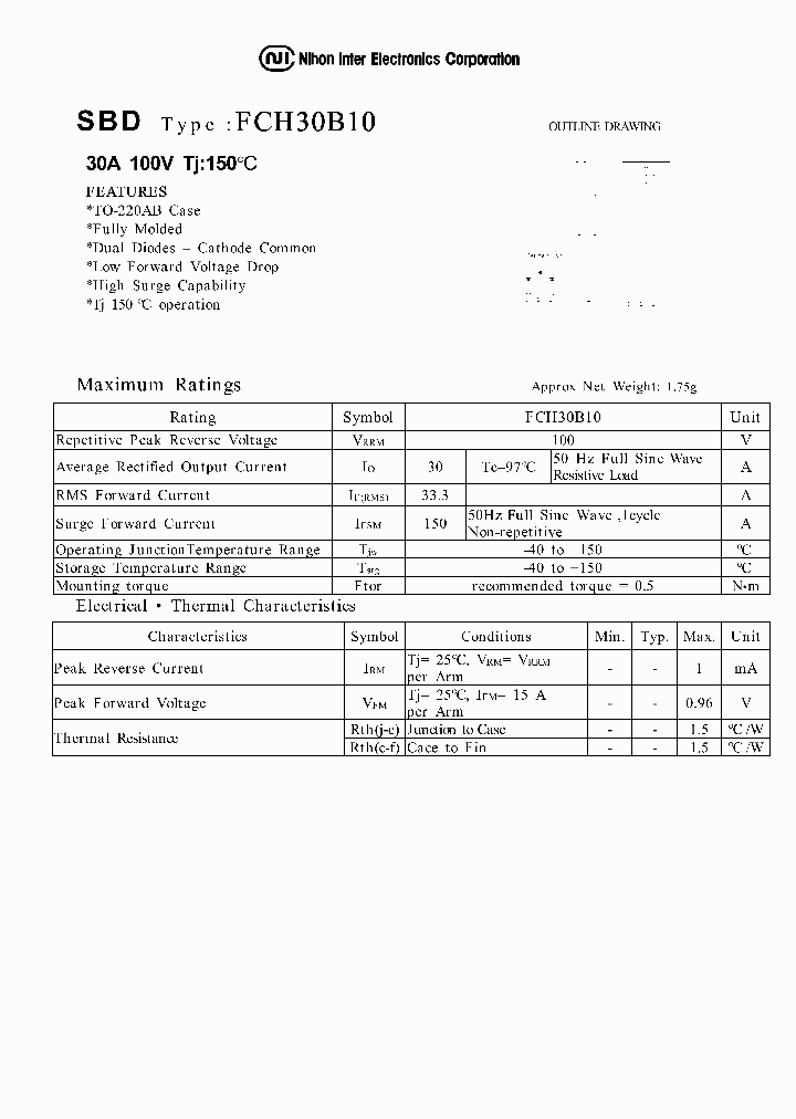 FCH30B10_1161122.PDF Datasheet