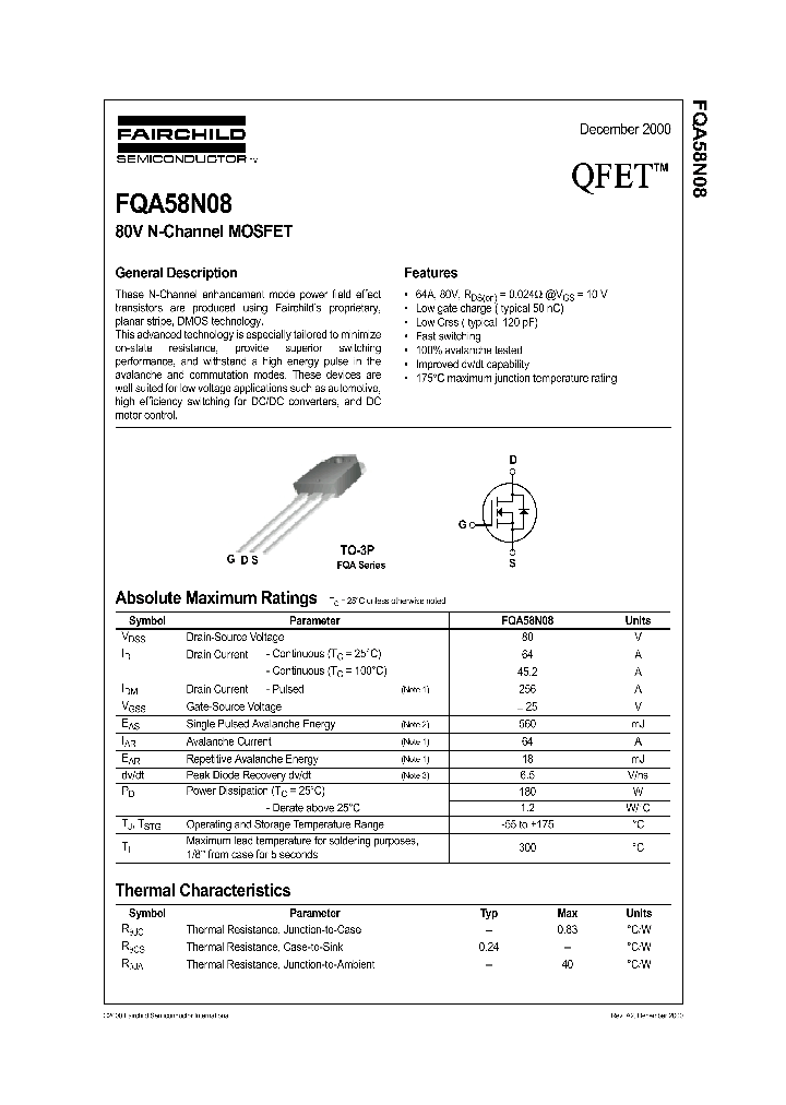 FQA58N08_1241434.PDF Datasheet