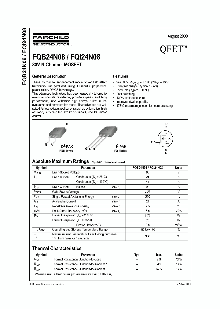 FQI24N08_1241585.PDF Datasheet