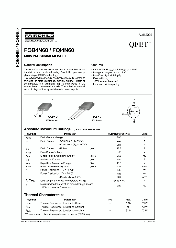 FQI4N60_1241622.PDF Datasheet