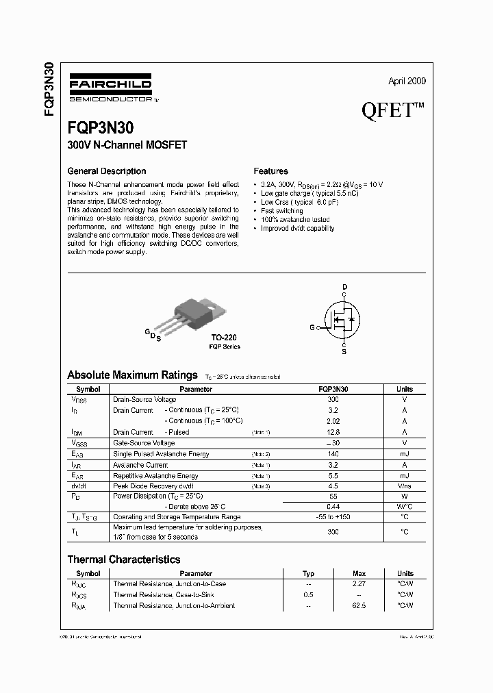 FQP3N30_1241726.PDF Datasheet