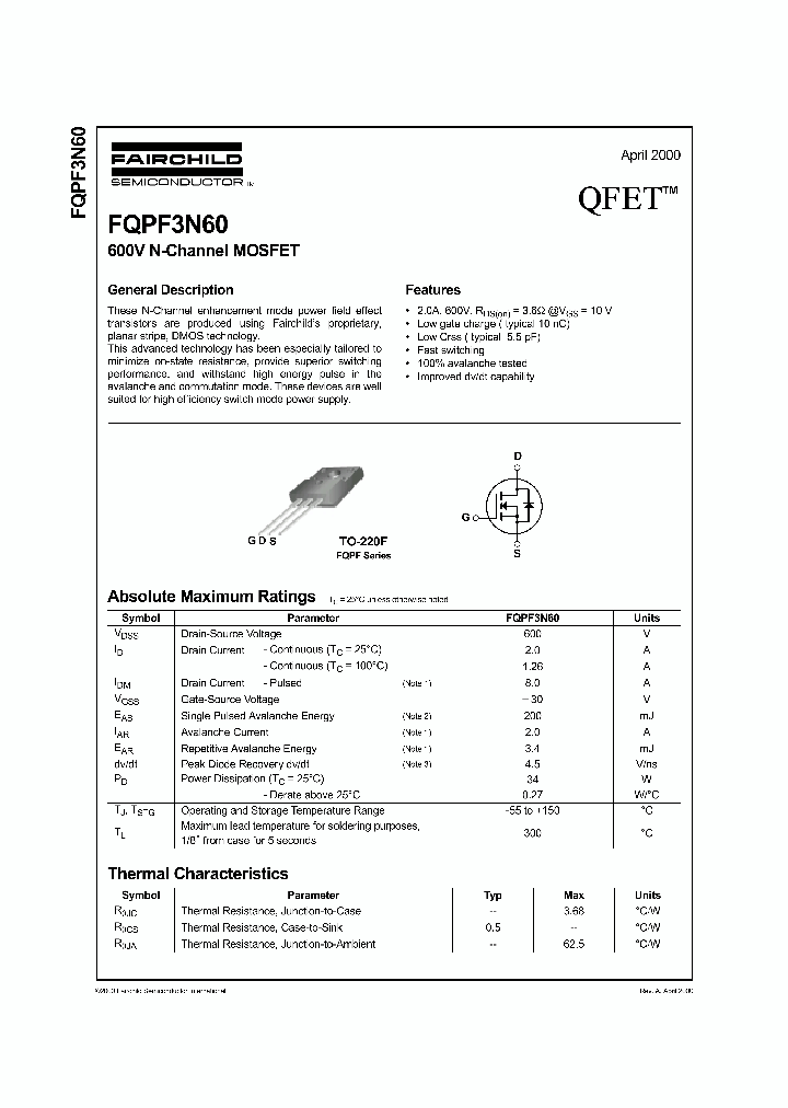 FQPF3N60_1241858.PDF Datasheet