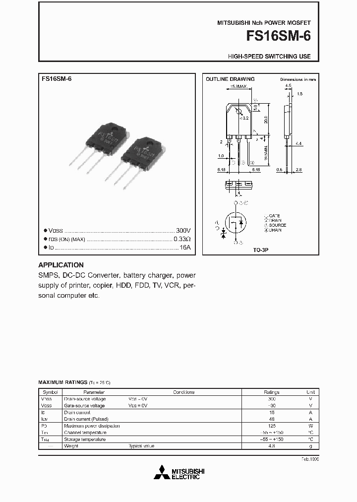 FS16SM-6_1162989.PDF Datasheet