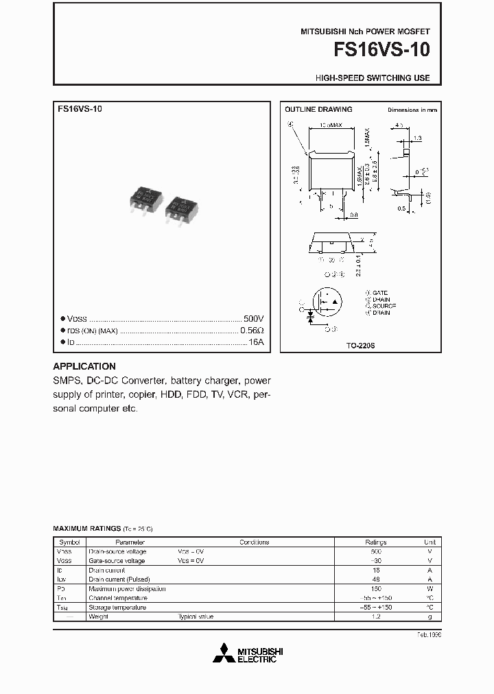 FS16VS-10_1242447.PDF Datasheet