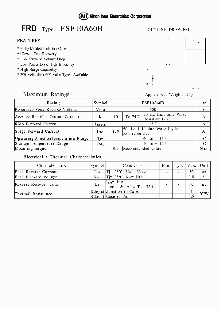 FSF10A60B_1135061.PDF Datasheet